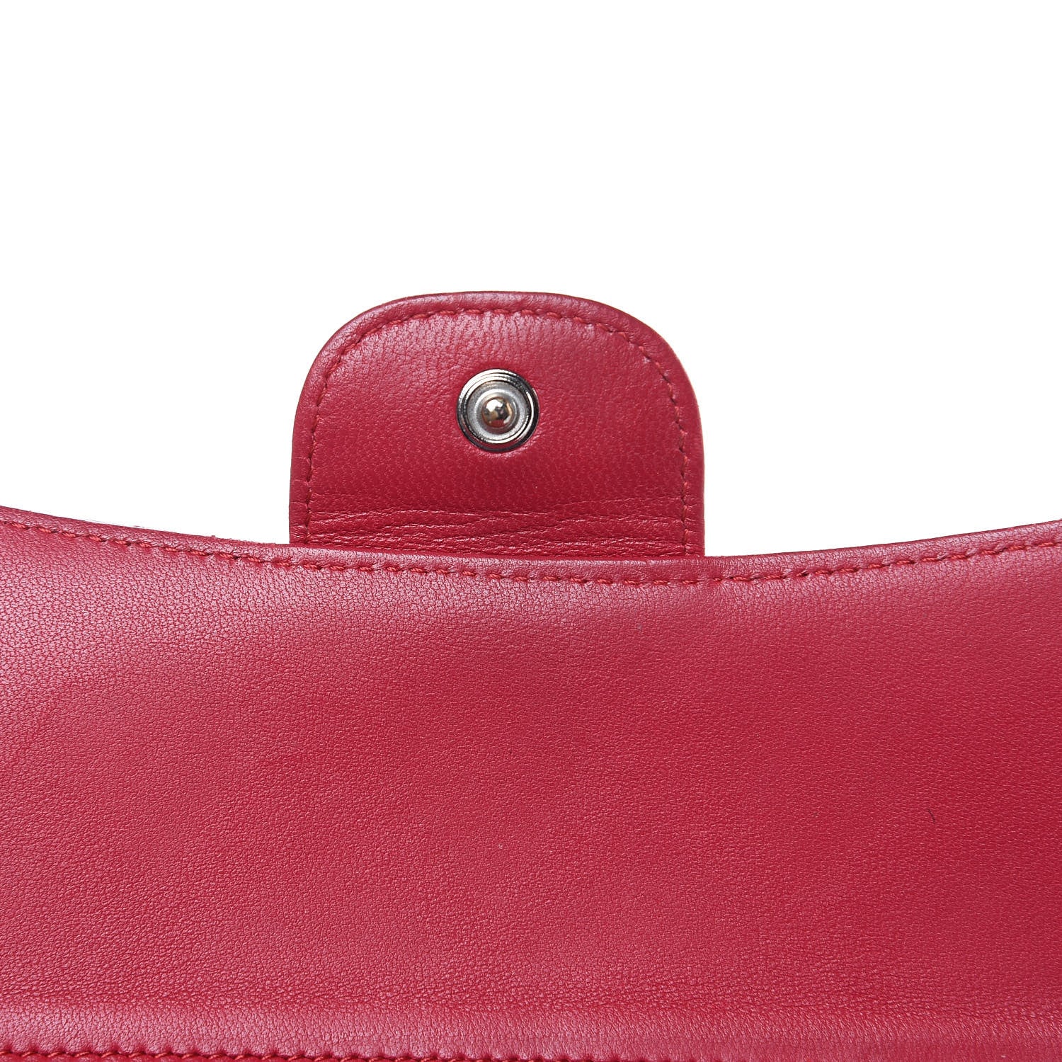 Chanel Lambskin Quilted Large Flap Wallet Dark Pink 15 of 17