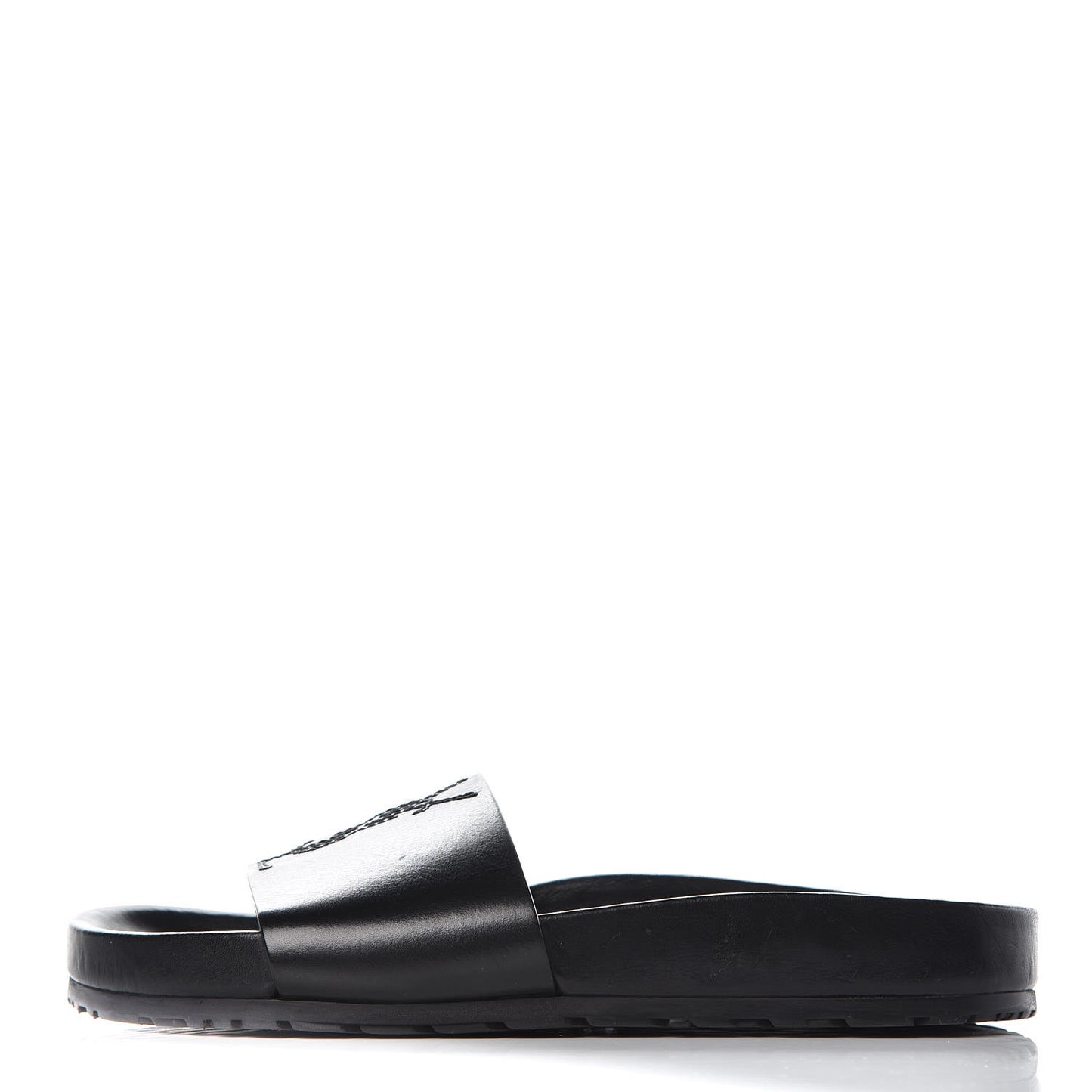 Calfskin Monogram Jimmy Joan Slide Sandals 37 Black