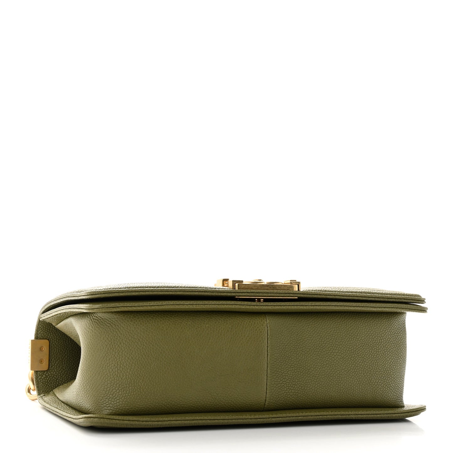 Caviar Quilted Medium Boy Flap Khaki