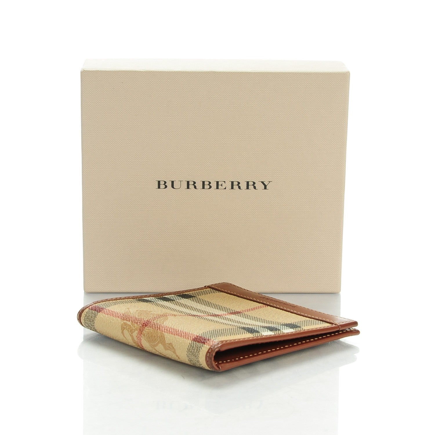 Burberry Haymarket Check Bi-Fold Wallet Brown 4 of 7