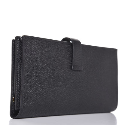 Hermes Epsom Bearn Gusset Wallet Black 3 of 8