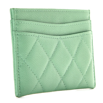 Chanel Caviar Quilted Card Holder Green 3 of 10