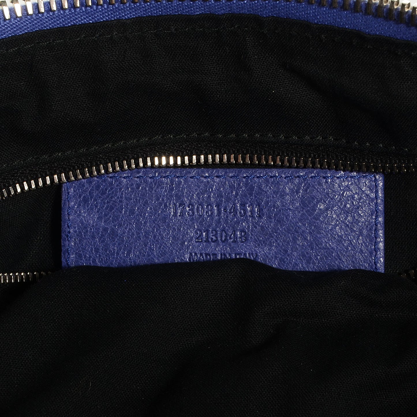 Agneau Giant 21 Silver Hardware Day Hobo Bleu Lavande