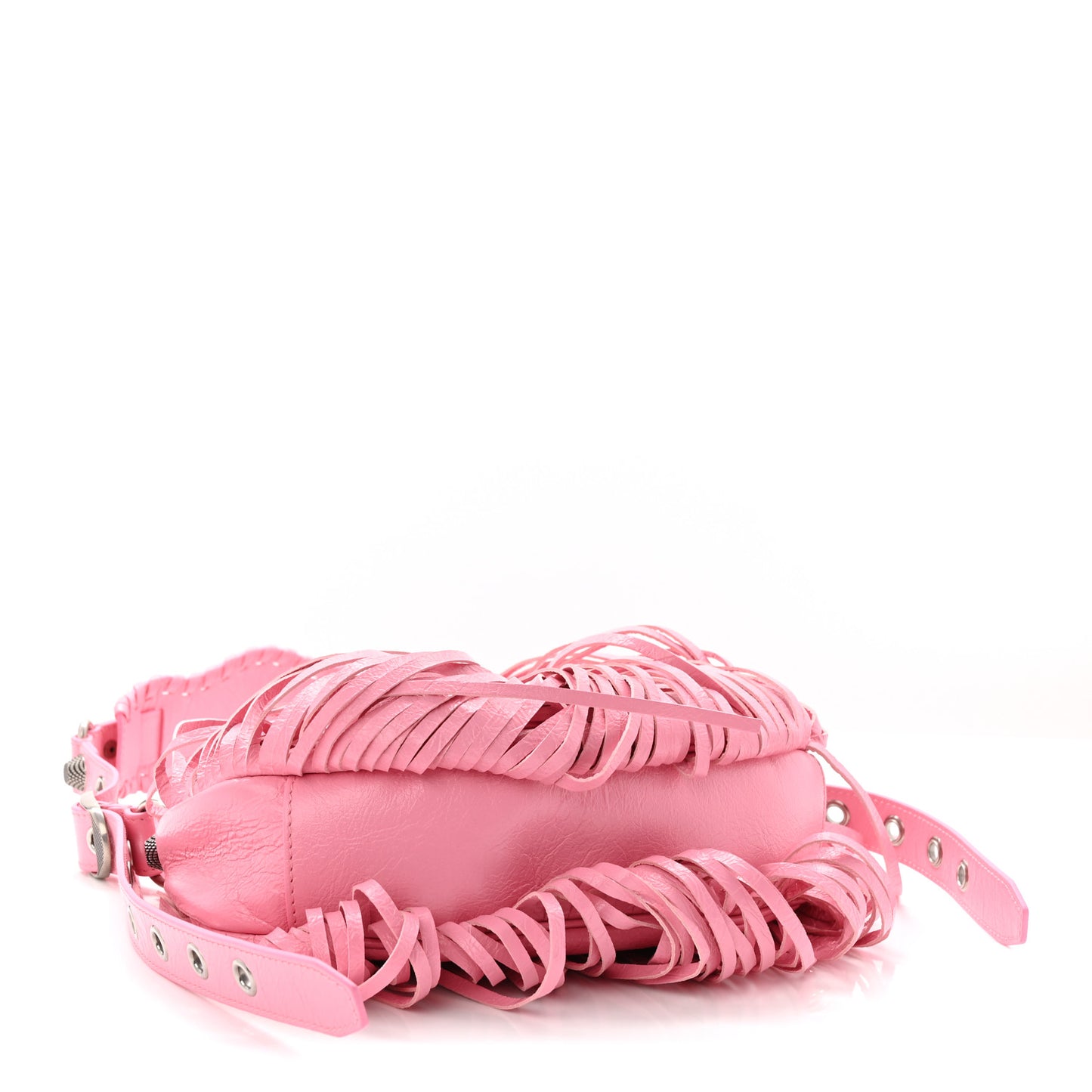 Agneau Arena Le Cagole Fringe Shoulder Bag XS Sweet Pink