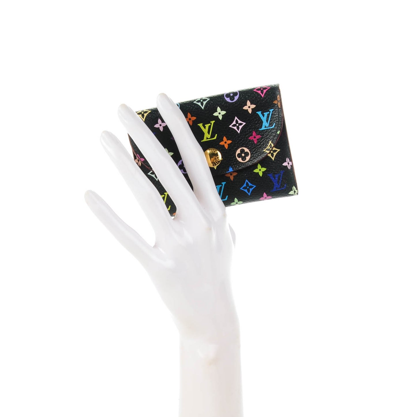 Monogram Multicolor Business Card Holder Black Grenade