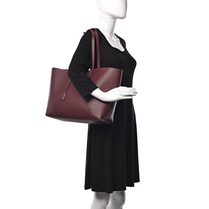 Saint Laurent Calfskin Large Shopping Tote Rouge Legion 2 of 10