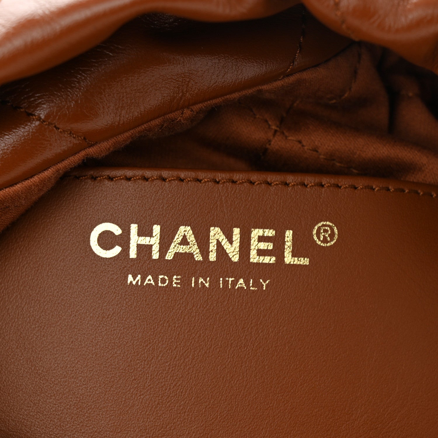 Chanel Shiny Calfskin Quilted Mini Chanel 22 Light Brown 5 of 10