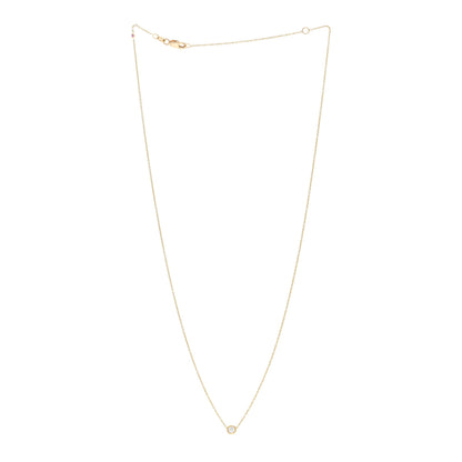 Roberto Coin 18K Yellow Gold Diamond .10ct Diamonds By The Inch Solitaire Necklace 3 of 4