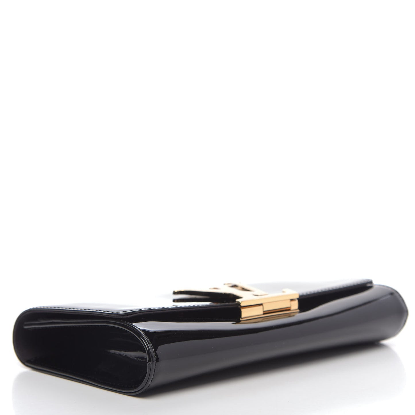 Patent Louise Clutch Black