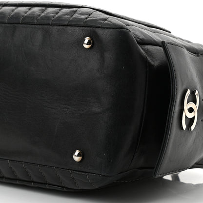 Chanel Lambskin Vertical Quilted Mademoiselle Satchel Black 5 of 10