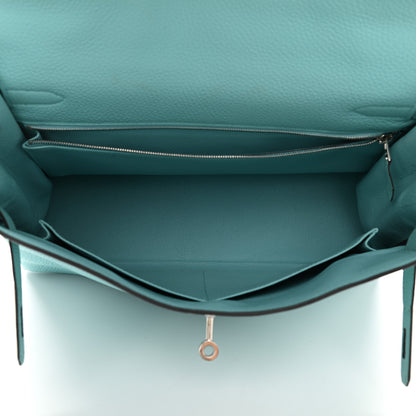 Hermes Togo Kelly Retourne 32 Bleu Atoll 5 of 10