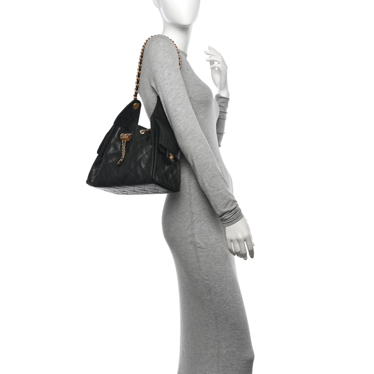 Caviar Quilted Small Chanel 25 Handbag Black