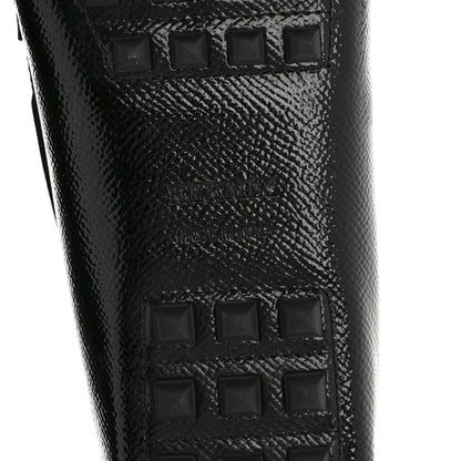 Hermes Patent Epsom Womens Irving Driving Moccasin Loafers 37 Black 13 of 22