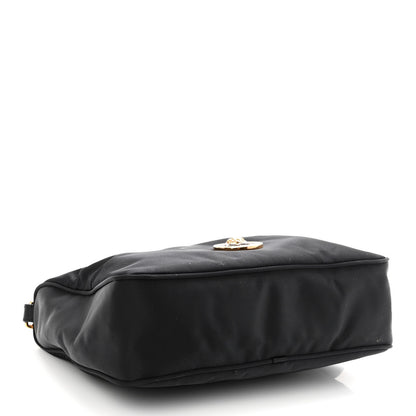 Versace Nylon Tribute Chain Crossbody Shoulder Bag Black 4 of 10