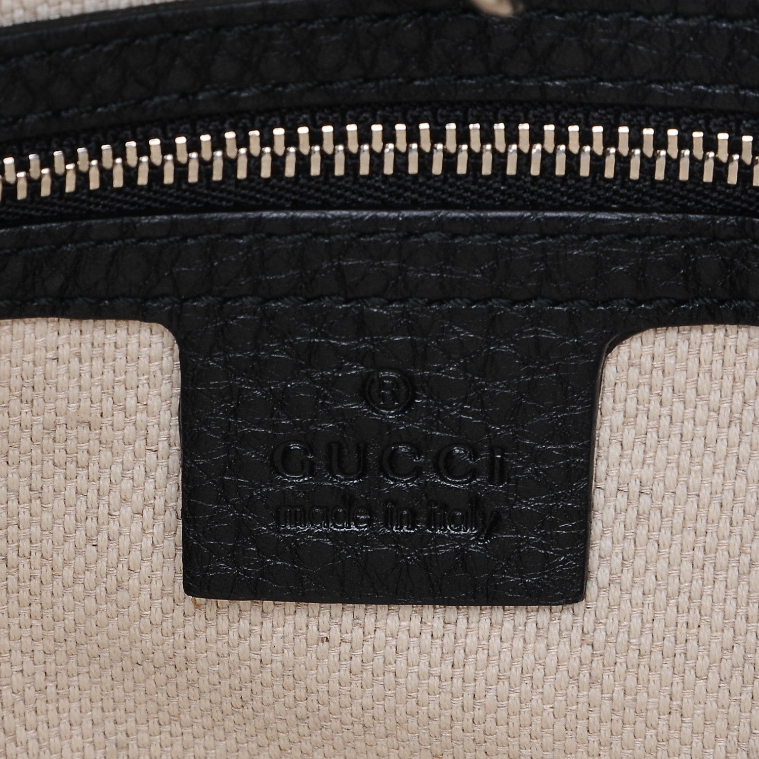 Gucci Pebbled Calfskin Studded Medium Soho Chain Shoulder Bag Black 6 of 7