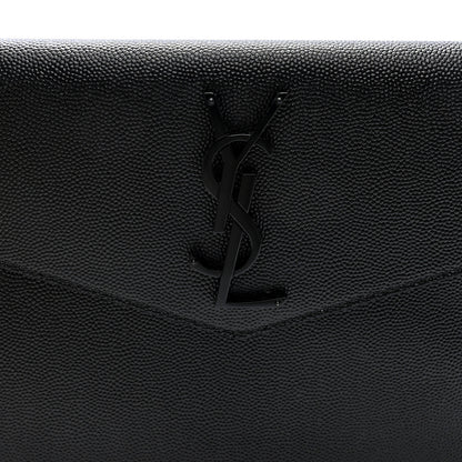 Saint Laurent Grain De Poudre Monogram Uptown Pouch Black 7 of 7