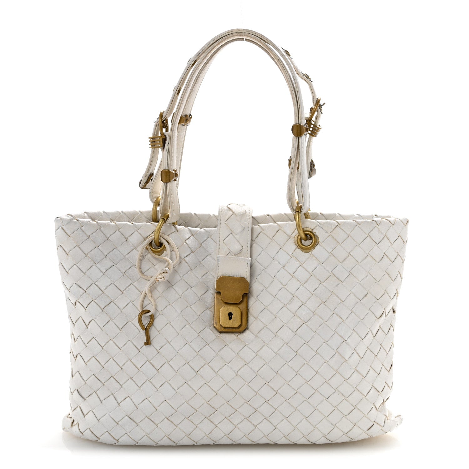 Bottega Veneta Nappa Intrecciato Small Capri Tote White 1 of 17