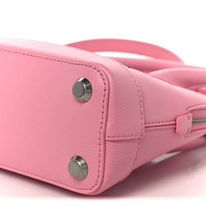 Balenciaga Signature Grained Calfskin Logo XXS Ville Top Handle Bag Rose Bubblegum Black 12 of 12