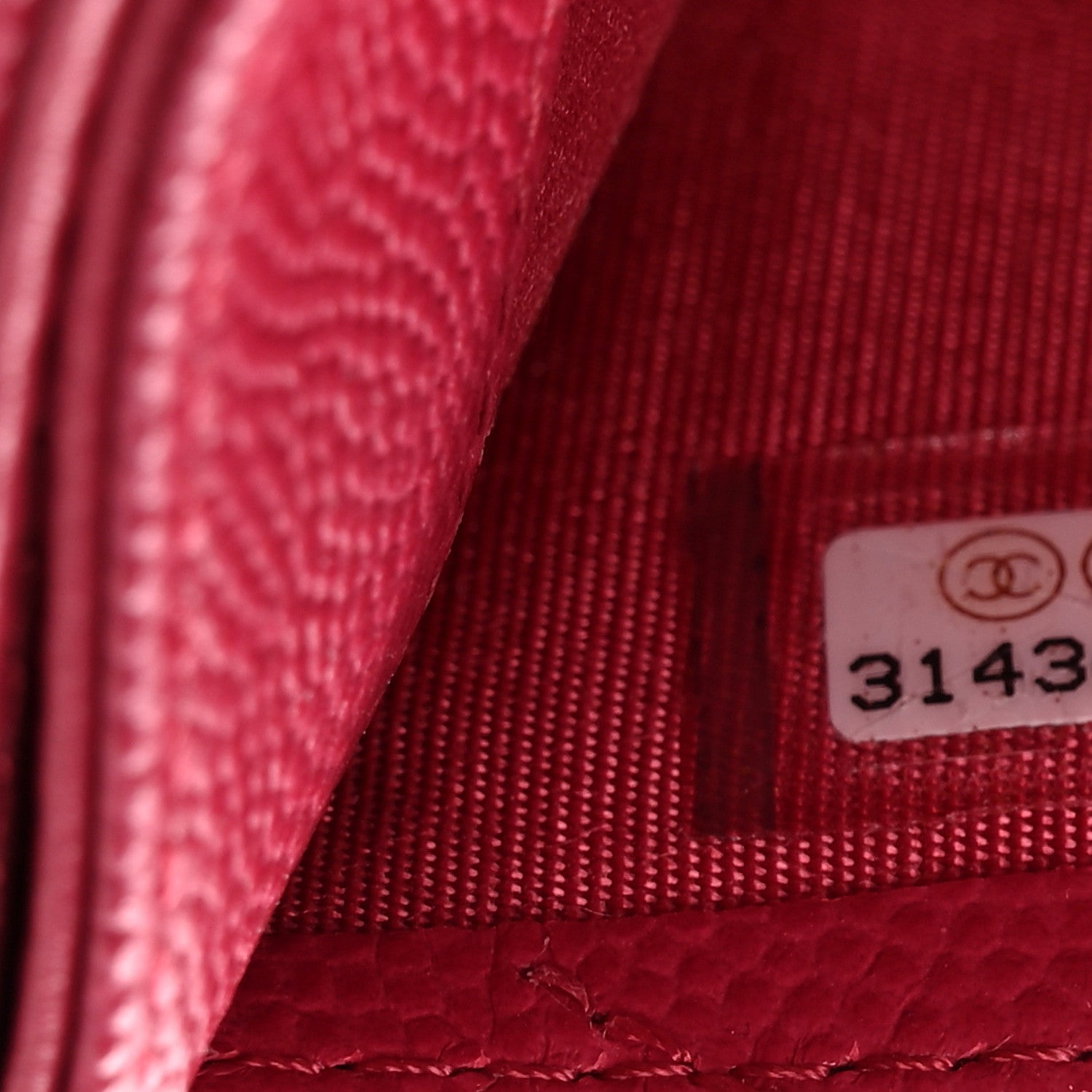 Chanel Caviar Quilted Card Holder Dark Pink 8 of 9