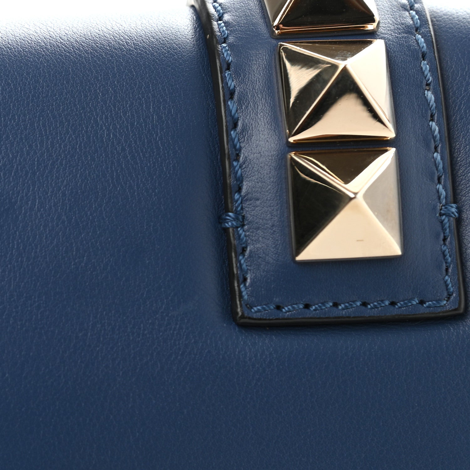 Valentino Garavani Vitello Medium Glam Lock Rockstud Flap Indigo 12 of 12