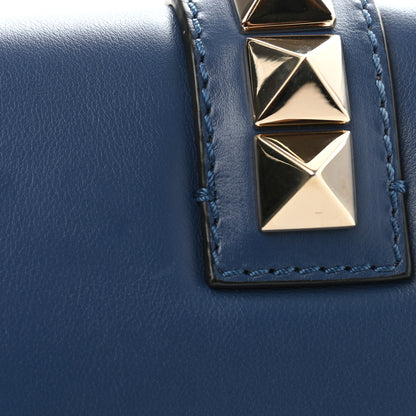 Valentino Garavani Vitello Medium Glam Lock Rockstud Flap Indigo 12 of 12