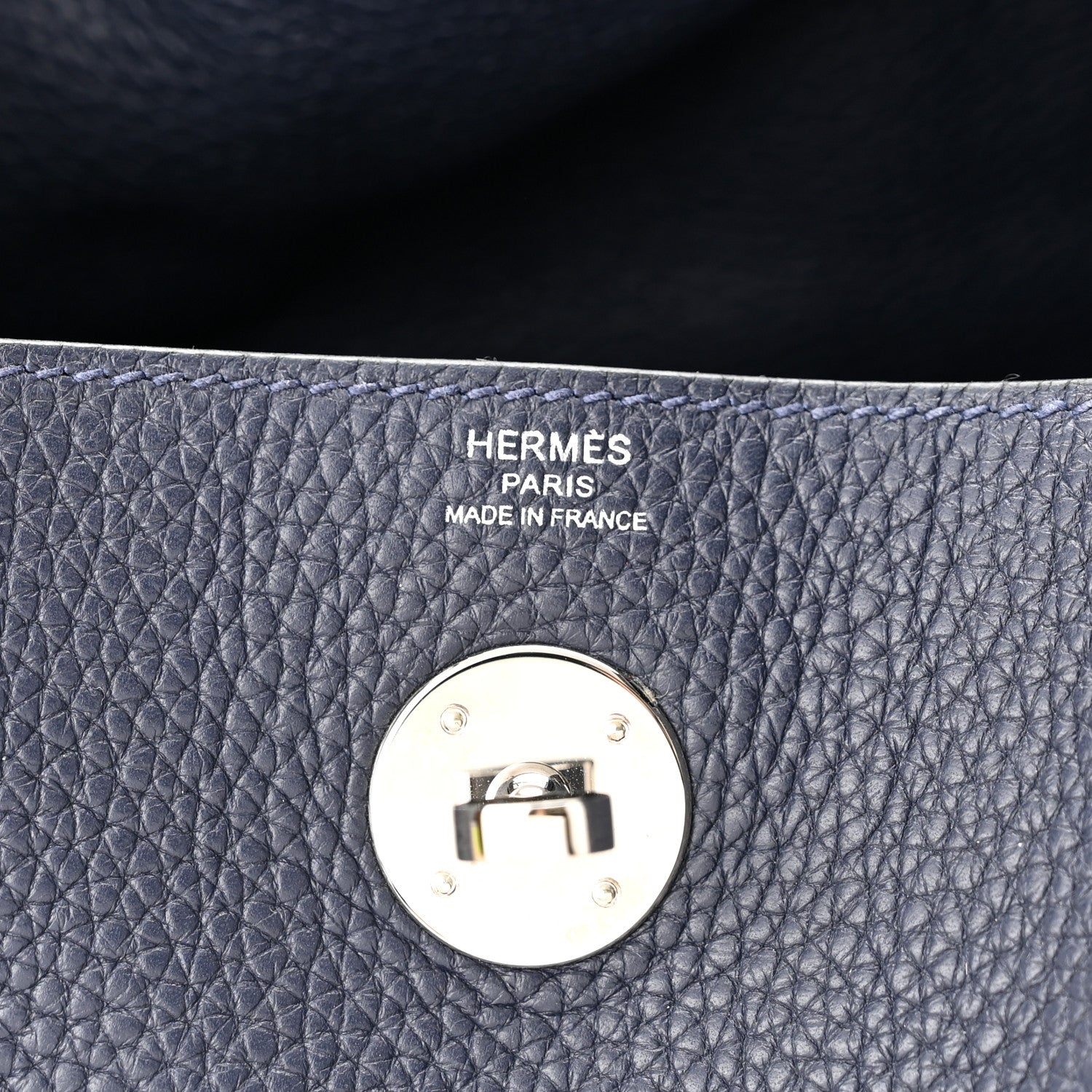 Hermes Taurillon Clemence Lindy 26 Bleu Nuit 6 of 9