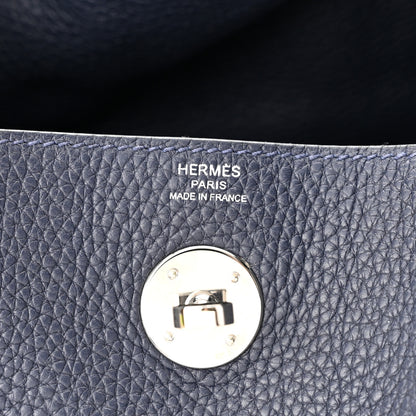 Hermes Taurillon Clemence Lindy 26 Bleu Nuit 6 of 9