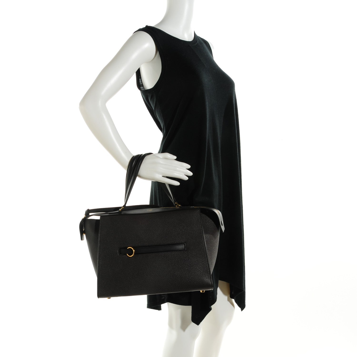 Celine Goatskin Smooth Calfskin Small Ring Bag Dark Taupe 2 of 6