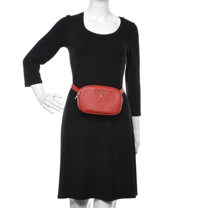 Prada Saffiano Lux Belt Bag Fuoco 3 of 10