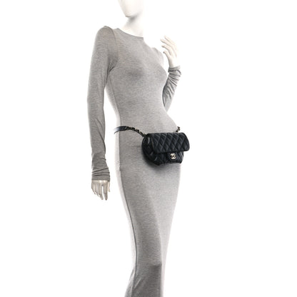 Chanel Calfskin Quilted CC Uniform Flap Belt Bag Black 2 of 10