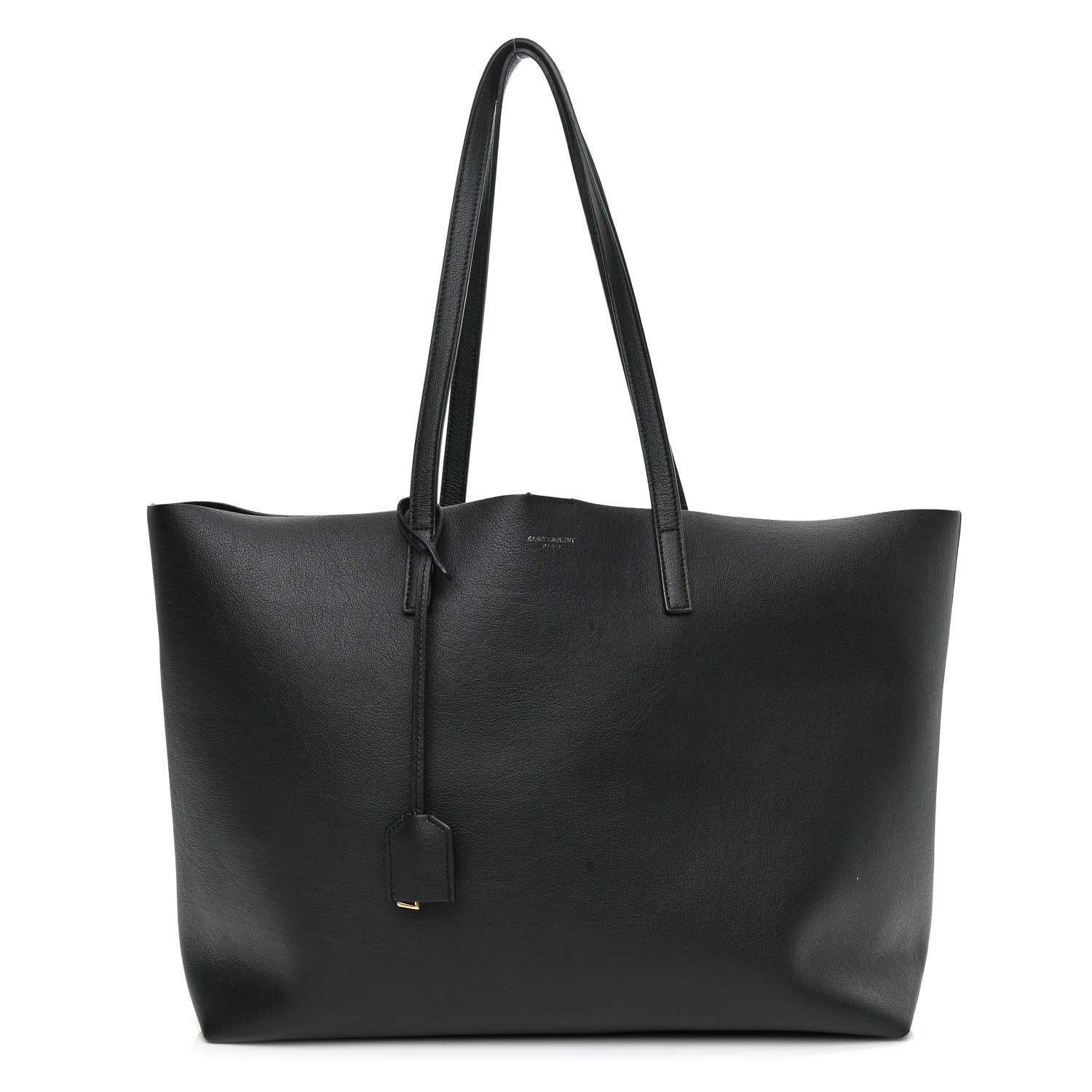 Saint Laurent Calfskin Large Shopping Tote Black 3 of 10