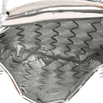 Bottega Veneta Mirror Laminated Nappa Intrecciato Mini Sardine Bag Silver 5 of 10