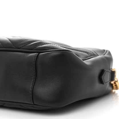 Gucci Calfskin Matelasse Medium GG Marmont Chain Shoulder Bag Black 8 of 8