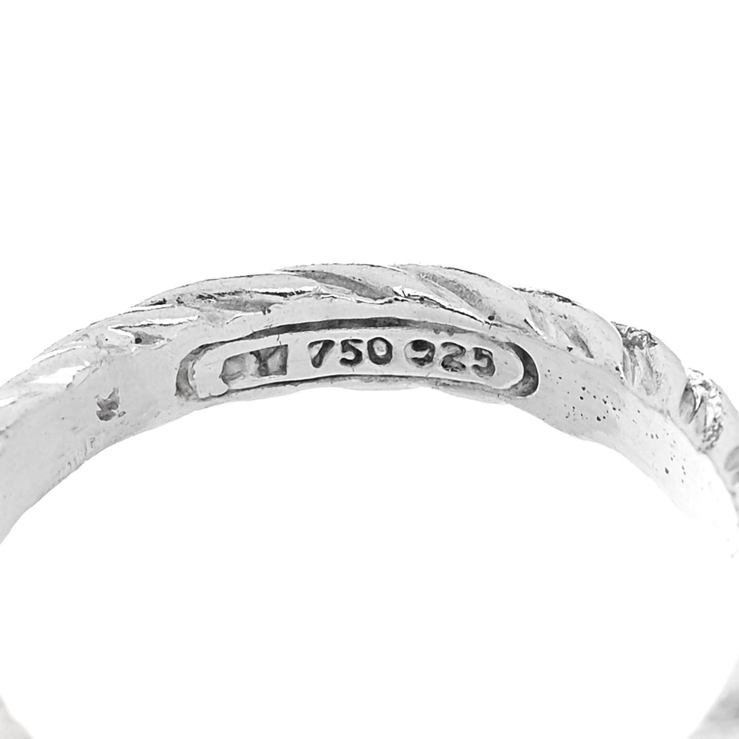 Sterling Silver 18K Yellow Gold Amethyst Stack Ring 47 4