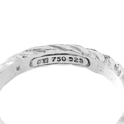 David Yurman Sterling Silver 18K Yellow Gold Amethyst Stack Ring 47 4 4 of 5