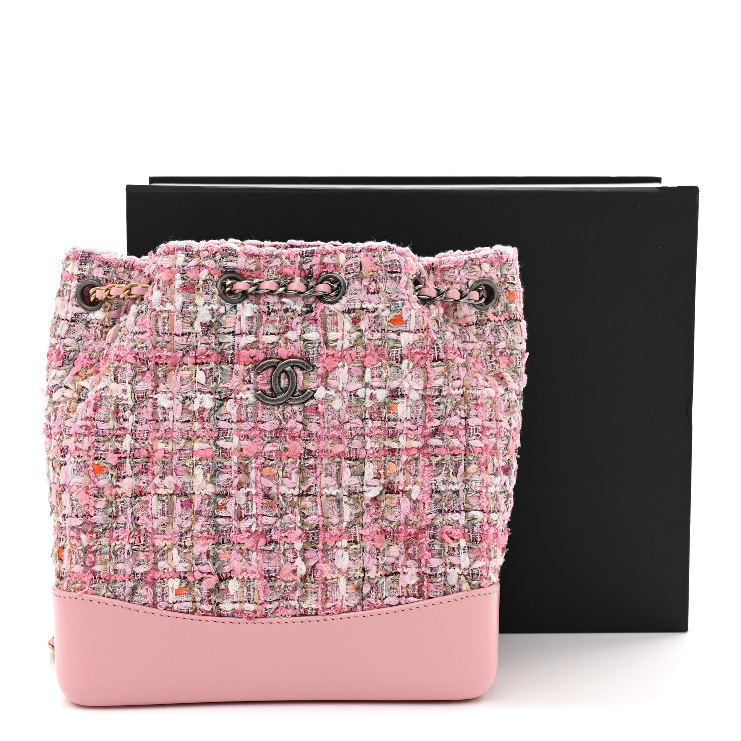 Chanel Tweed Calfskin Quilted Gabrielle Backpack Pink 1889843 Chanel Tweed Calfskin Quilted Gabrielle Backpack Pink 1889843