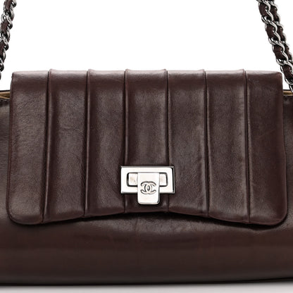 Chanel Lambskin Vertical Quilt Small Accordion Flap Brown 8 of 11