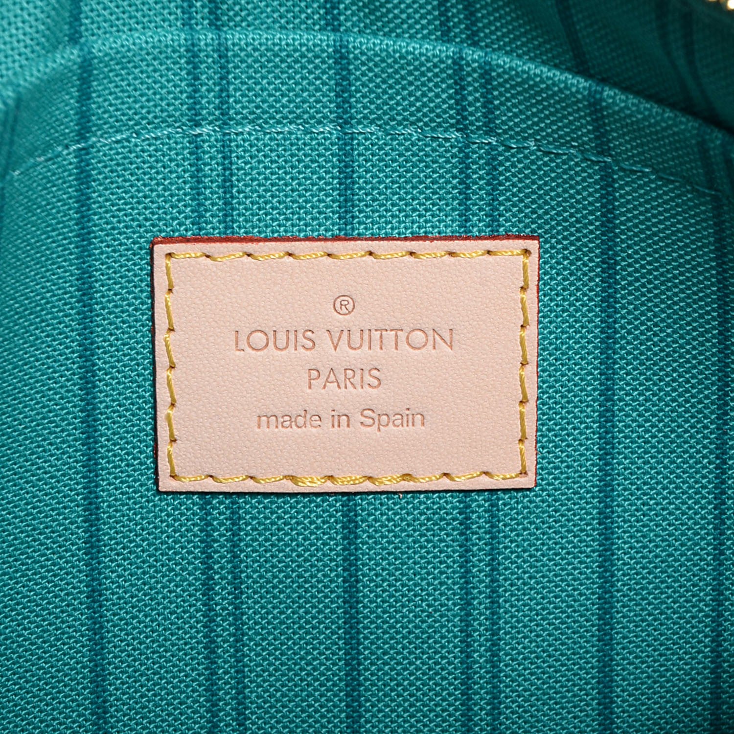 Louis Vuitton Monogram V Neverfull MM Turquoise 9 of 10