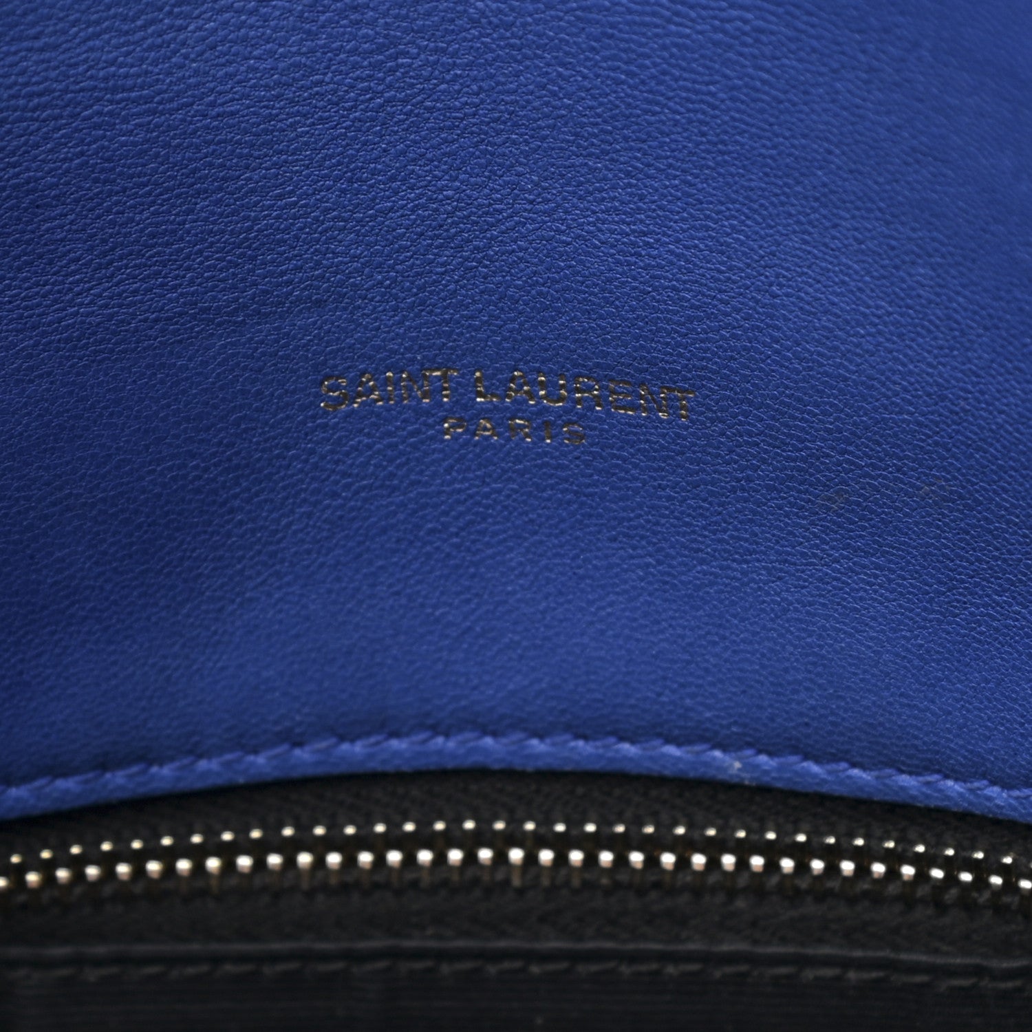 Saint Laurent Lambskin Quilted Medium Loulou Puffer Monogram Chain Satchel Majorele Blue 5 of 13