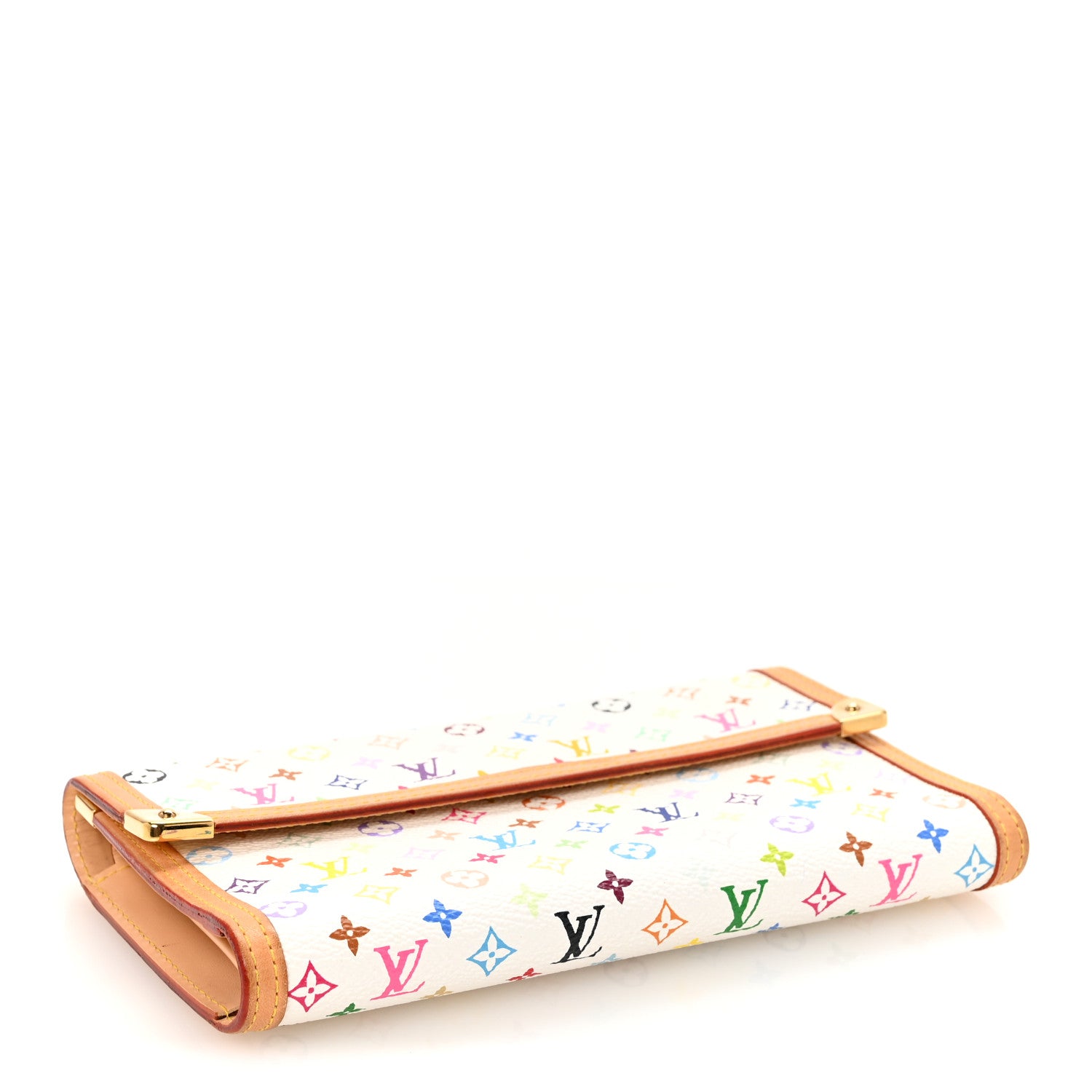 Louis Vuitton Monogram Multicolor Porte Tresor International Wallet White 4 of 6