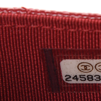 Chanel Caviar Quilted Flap Card Holder Dark Red 8 of 11