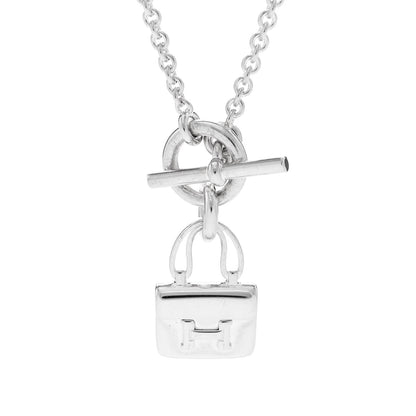 Hermes Sterling Silver Constance Amulettes Pendant Necklace 4 of 6