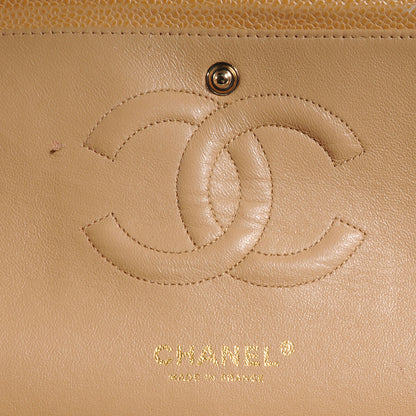 Chanel Caviar Quilted Medium Double Flap Beige 6 of 8