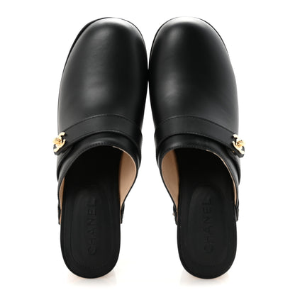 Chanel Calfskin CC Turn Lock Clogs 41 Black 2 of 9