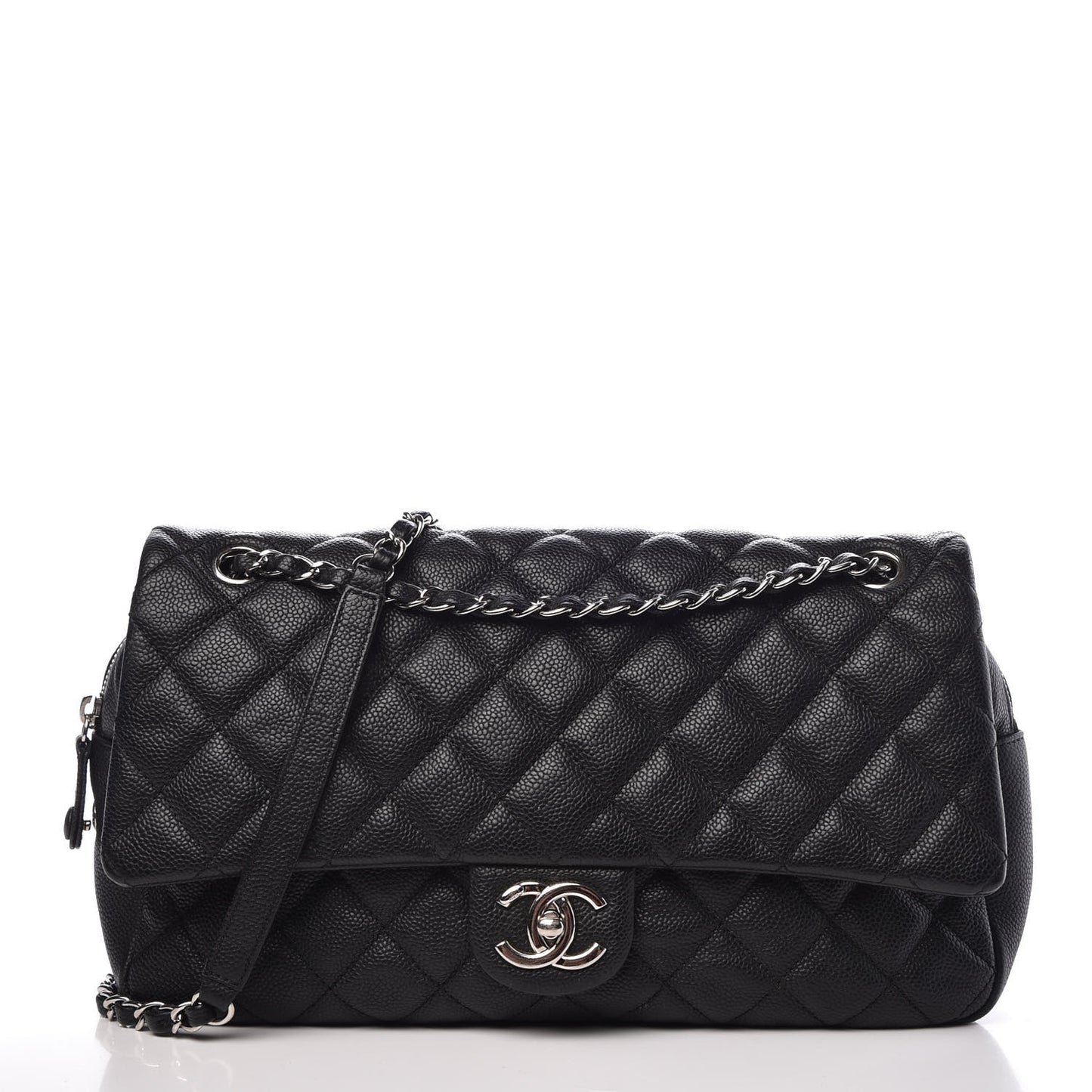 Caviar Quilted Jumbo Easy Flap Black