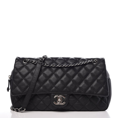 Chanel Caviar Quilted Jumbo Easy Flap Black 1 of 15