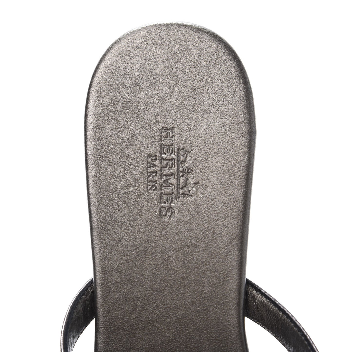 Metallic Nappa Corfou Sandals 36 Canon de Fusil Argent
