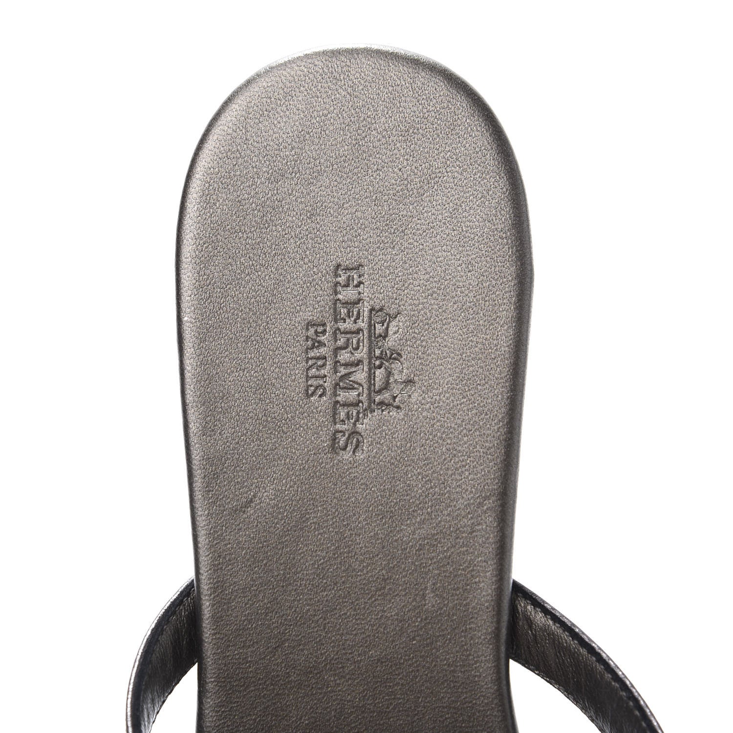 Hermes Metallic Nappa Corfou Sandals 36 Canon de Fusil Argent 6 of 8