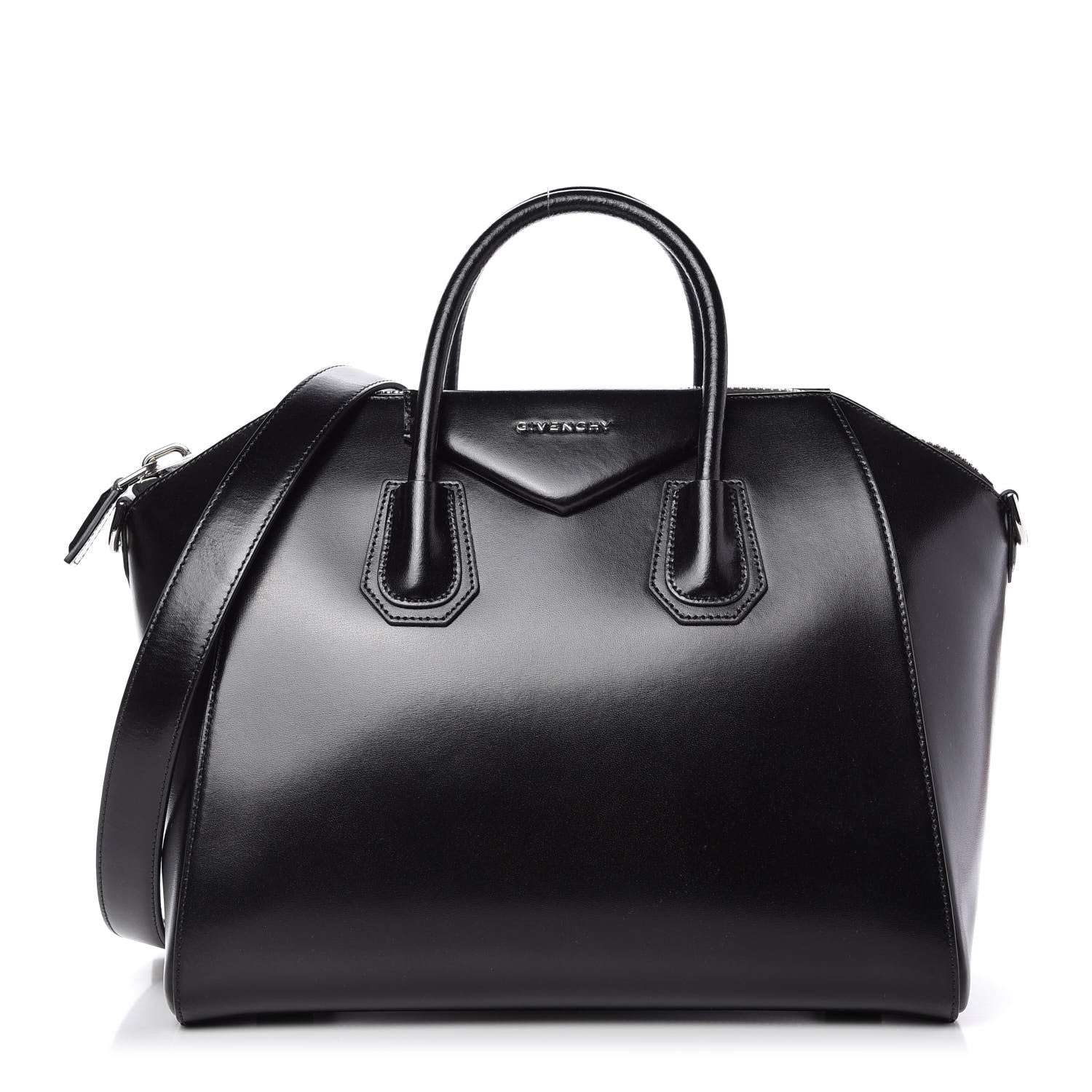 Givenchy Shiny Lord Calfskin Medium Antigona Black 1 of 10