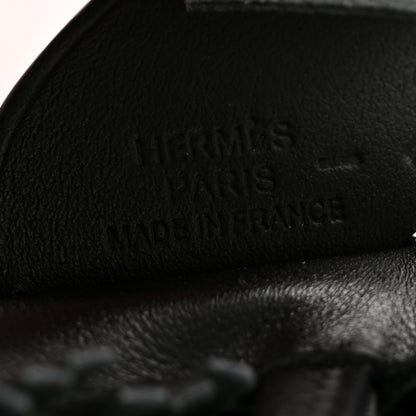 Hermes Milo Lambskin Lizard Touch Grigri Rodeo Pegase Horse Bag Charm PM So Black 3 of 6